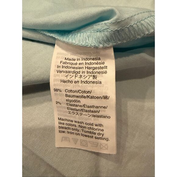 J Crew Robin Egg Blue Back Neck tie Blouse- Size 4 - Picture 5 of 6